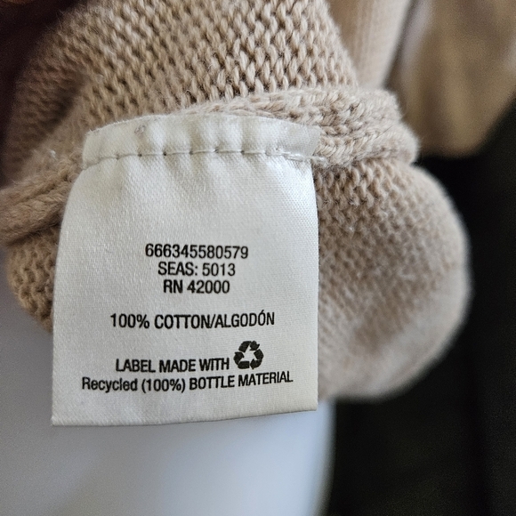 Route 66 Women's Small Beige Quarter Sleeve Sweater Gold Studded Boho Fall Shirt - Picture 7 of 7